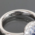 Chanel Sapphire Diamond Ring 18K White Gold 750 E0969 — view 7