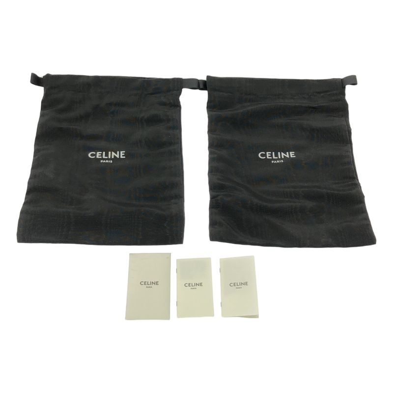 Celine Ankle Strap Flat Sandals 36 Black — view 8