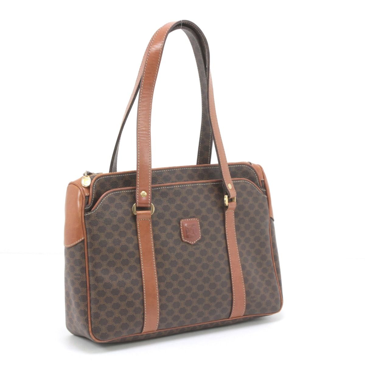 Celine Macadam Pattern Tote Bag Brown — view 2