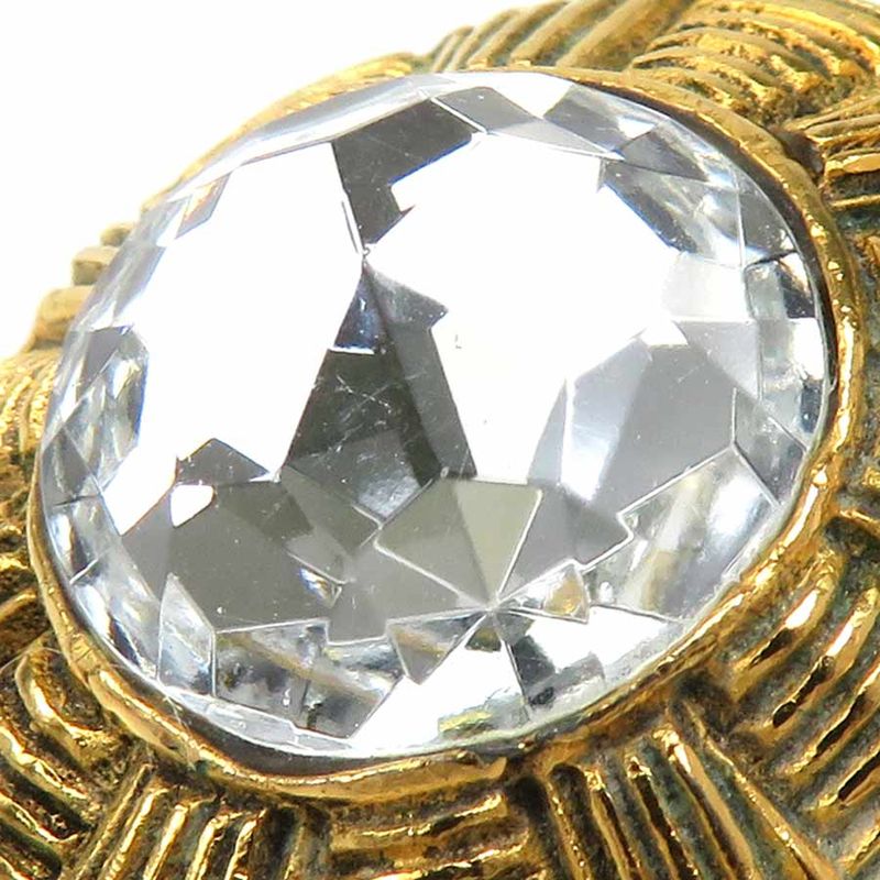 Chanel Gold Starburst Crystal Earrings — view 9
