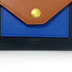 Celine Trifold Wallet Black Brown Blue — view 4