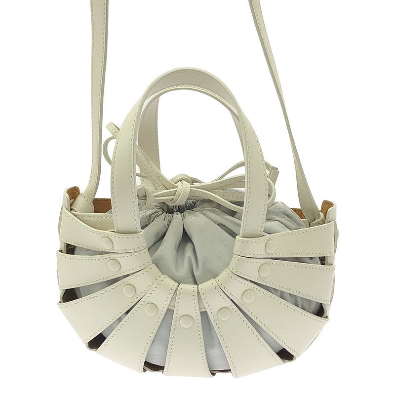 Bottega Veneta the Shell Leather 2-Way Shoulder Bag White — view 3