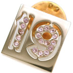 Chanel No.19 Pin Brooch Gold Plated And Rhinestone 4.1 g — view 3