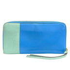 Loewe Wallet Long Round Zipper Anagram Leather Sky Blue Mint — view 2