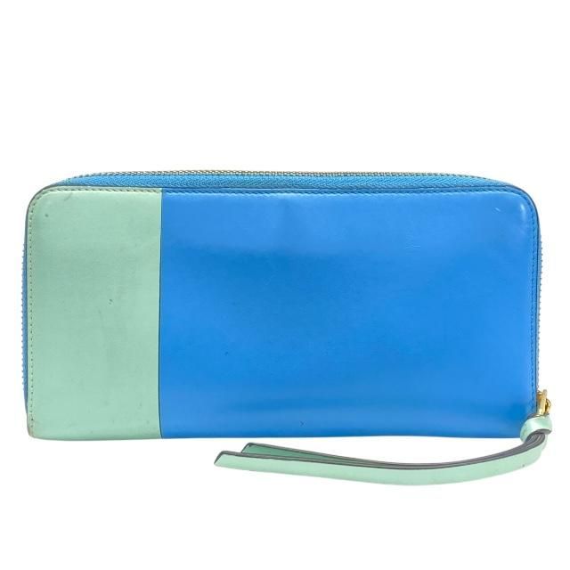 Loewe Wallet Long Round Zipper Anagram Leather Sky Blue Mint — view 2