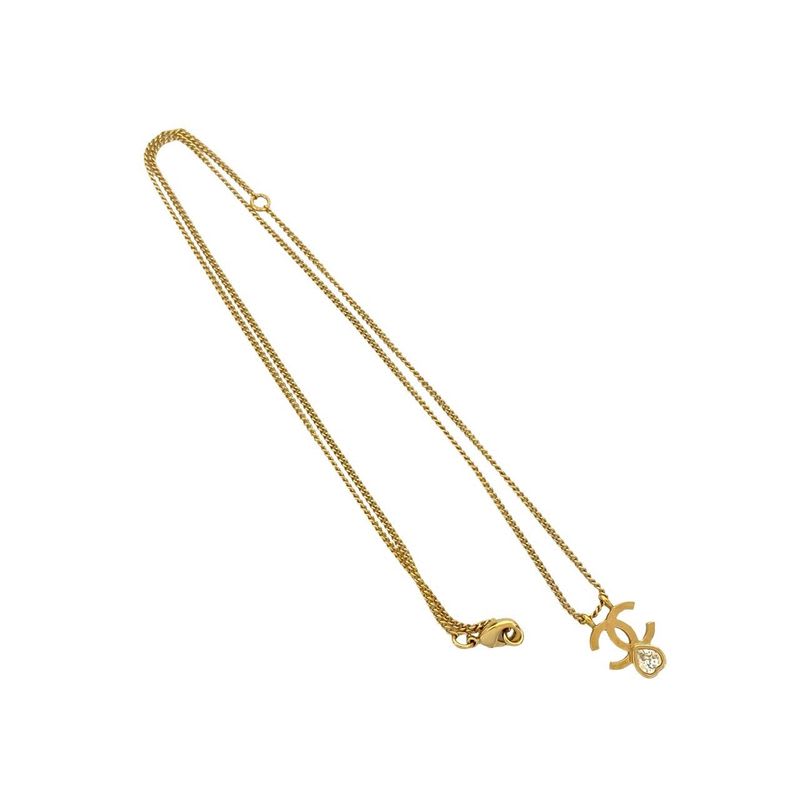 Chanel Coco Mark Motif GP Chain Necklace Pendant Choker Gold 22BS — view 4
