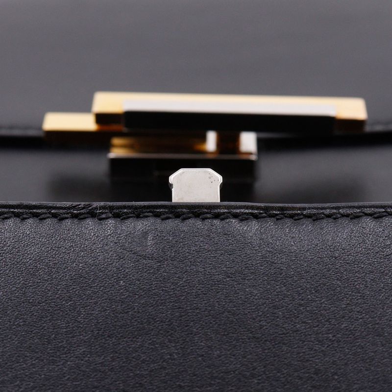 Hermes Cinetic 2-Way Leather Black a Shoulder Bag — view 7