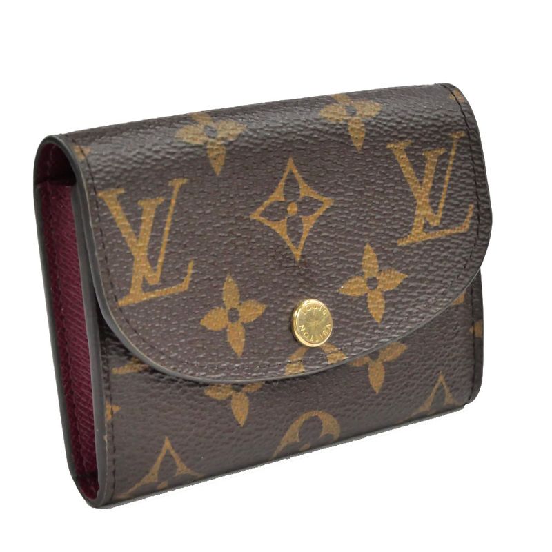 Louis Vuitton Porte Monnaie Rosalie Fuchsia Bifold Wallet Coin Case — view 2