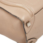 Celine Luggage Micro Shopper Beige Leather — view 5
