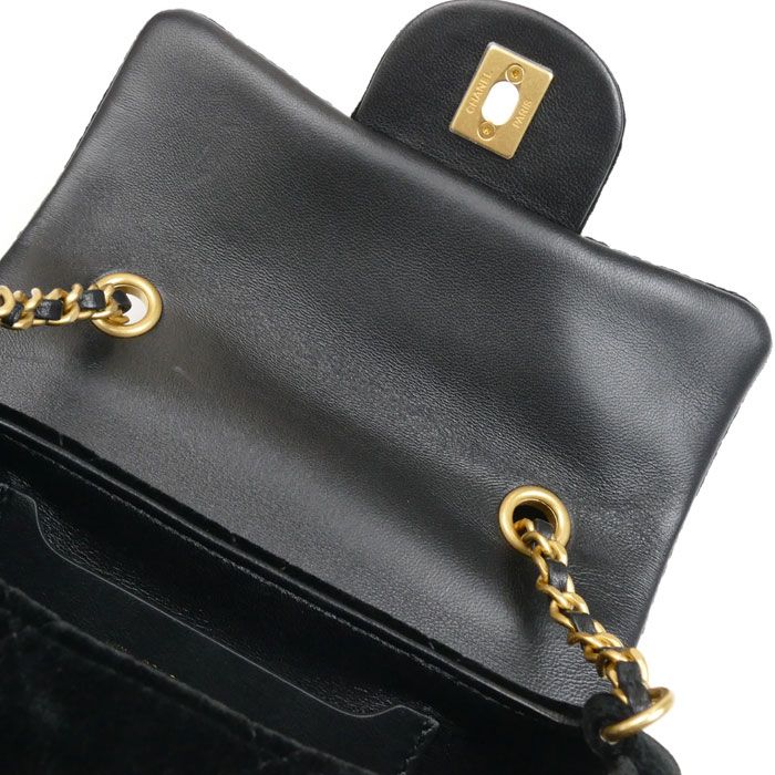 Chanel Velvet Mini Beau Ring 2024 VIP Christmas 2 way Shoulder Bag Black — view 4