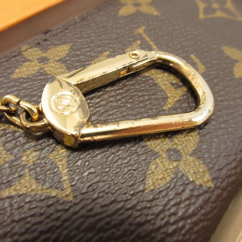 Louis Vuitton Monogram Pochette Cles 2025 Brown Coin Case Wallet 0460 — view 4