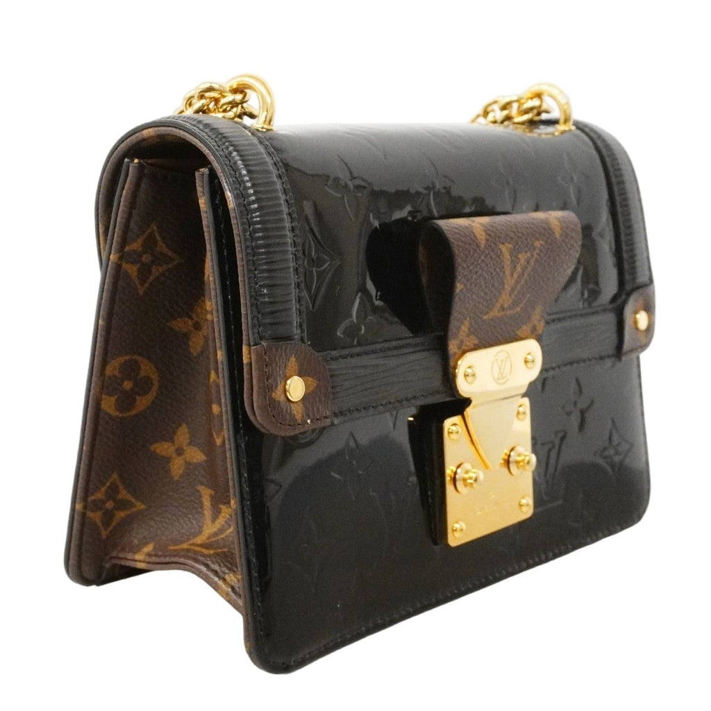 Louis Vuitton Shoulder Bag Vernis Monogram Epi Winewood PM Noir — view 2