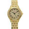 Cartier Panthere Cougar Diamond Bezel Bracelet 18k Yellow Gold Plaque Quartz