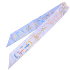 Hermes Blue Twilly Silk Scarf — view 3