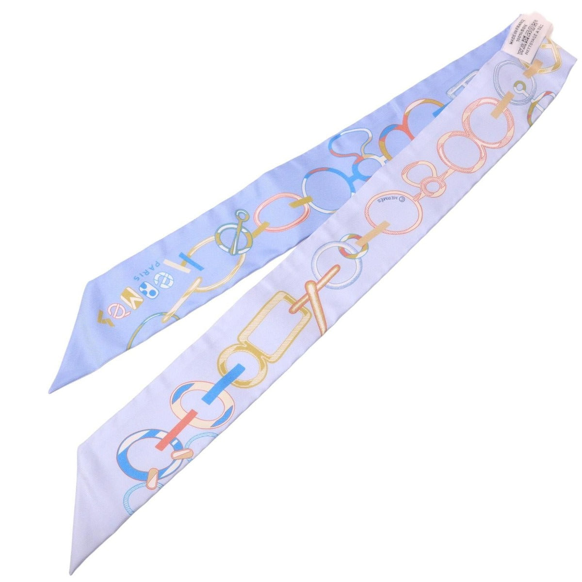 Hermes Blue Twilly Silk Scarf — view 3