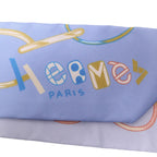 Hermes Blue Twilly Silk Scarf — view 8