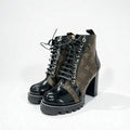 Louis Vuitton Star Trail Line Monogram Boots Short Shoes Leather Patent