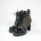 Louis Vuitton Star Trail Line Monogram Boots Short Shoes Leather Patent