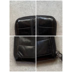 Bottega Veneta Round Zipper Long Wallet Black Intrecciato Stitching Leather — view 4