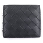 Bottega Veneta Leather Current Intrecciato Compact Wallet