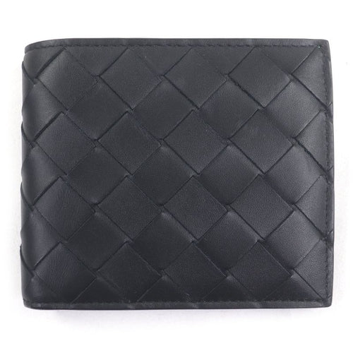 Bottega Veneta Leather Current Intrecciato Compact Wallet