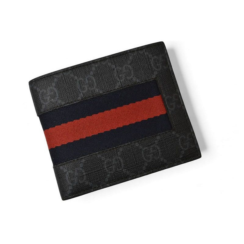 Gucci Wallet Bifold GG Supreme New Web Sherry Line — view 2
