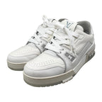 Louis Vuitton Sneakers Trainer 37 Leather LV logo Monogram Flower White