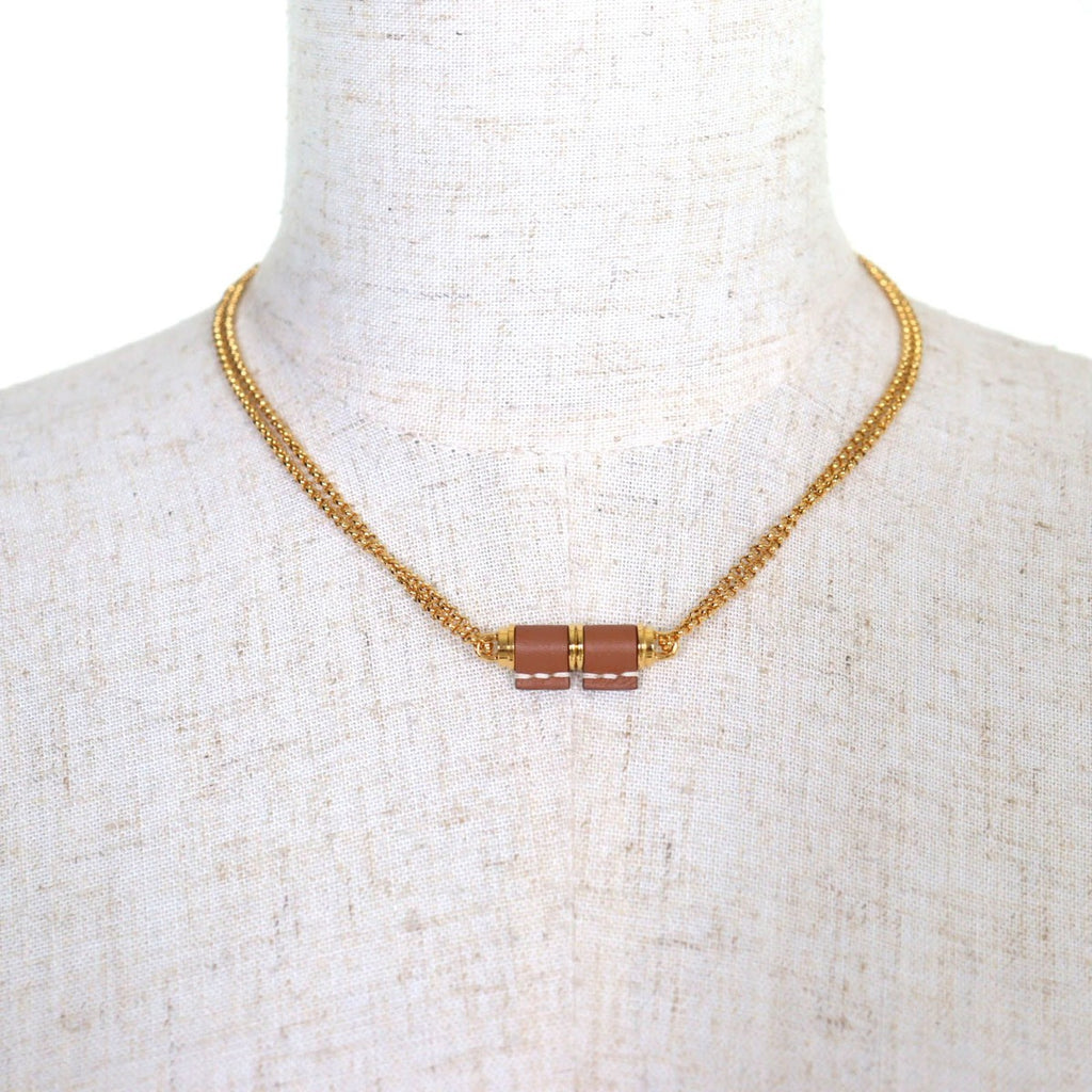 Hermes Charnier PM Voswift Serie Gold Hardware Necklace Brown Box — view 3