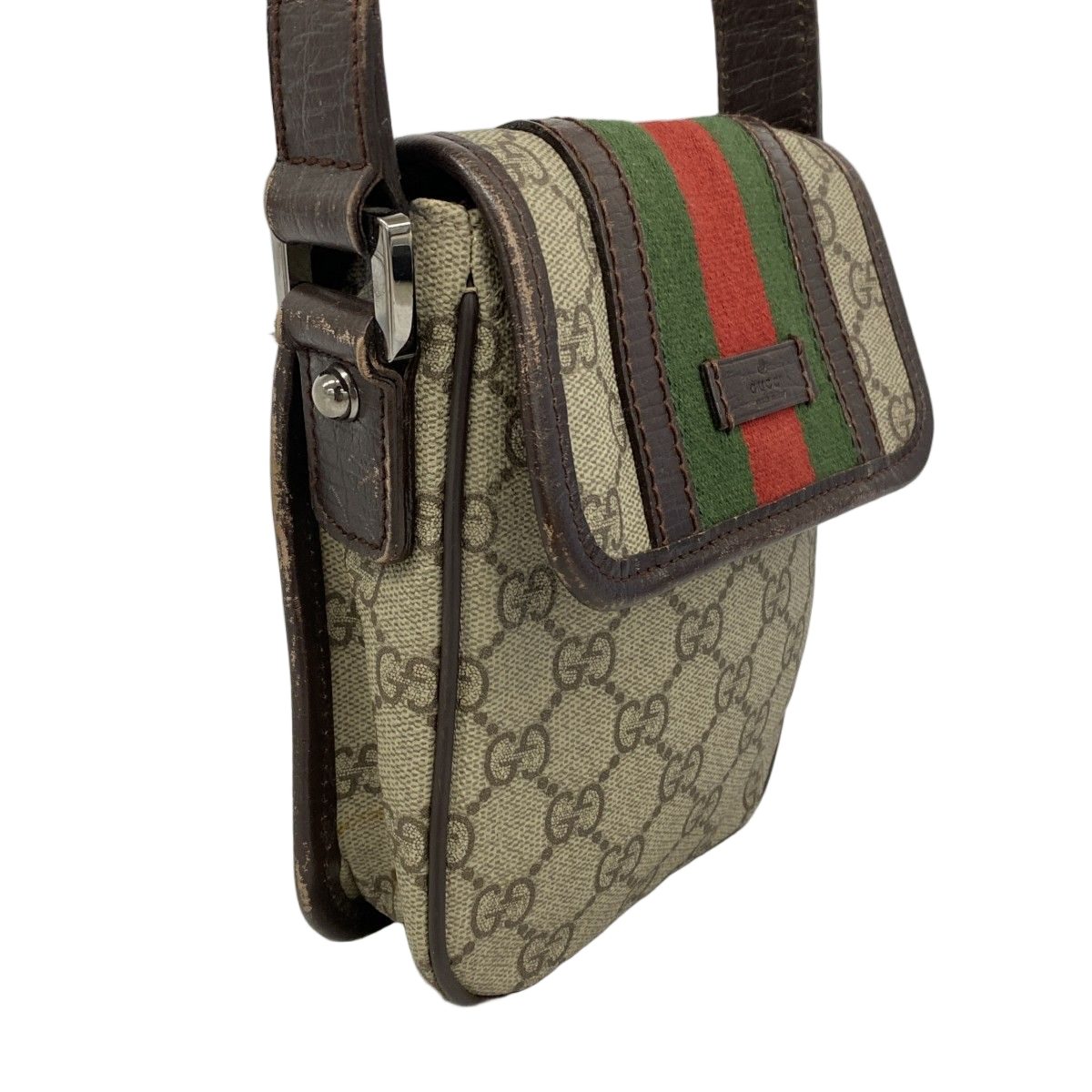 Gucci Shoulder Bag GG Supreme Beige Brown Silver — view 2