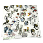 Louis Vuitton Scarf Silk Car Pattern White — view 4