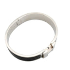 Hermes Bangle Clic Clac PM Metal Silver Black Cles Bracelet — view 2