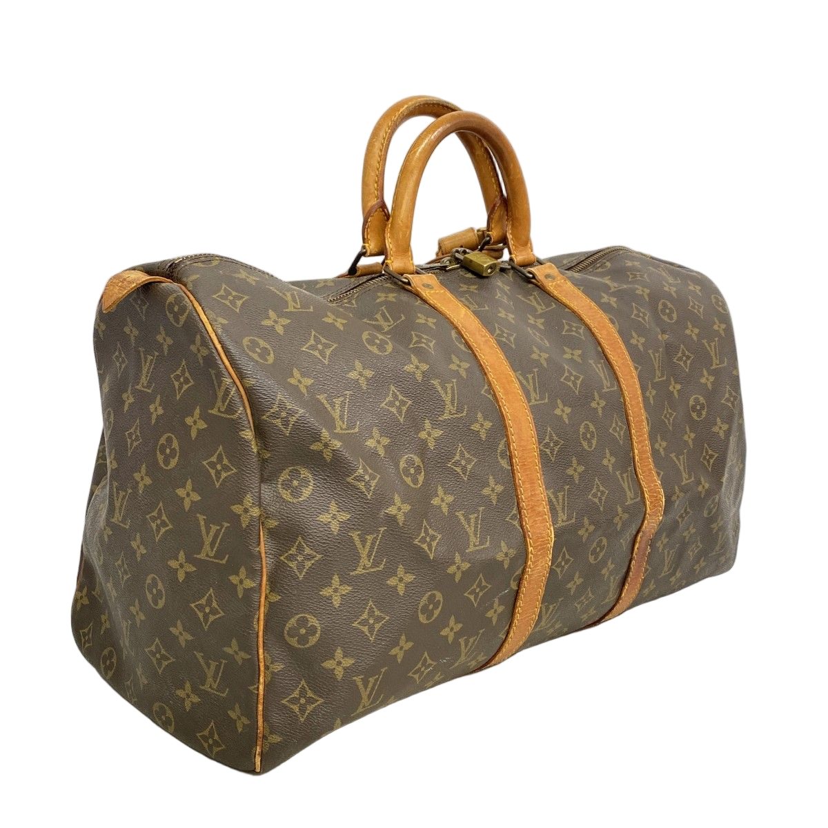 Louis Vuitton Boston Bag Monogram Keepall 50 Brown — view 2