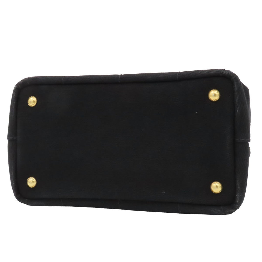 Prada Canapa Black Canvas 2-Way Shoulder Bag — view 3