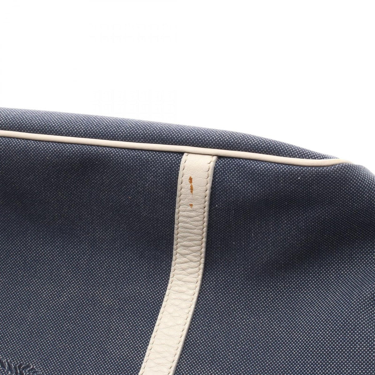 Prada Tote Logo Jacquard Navy Canvas Leather — view 6