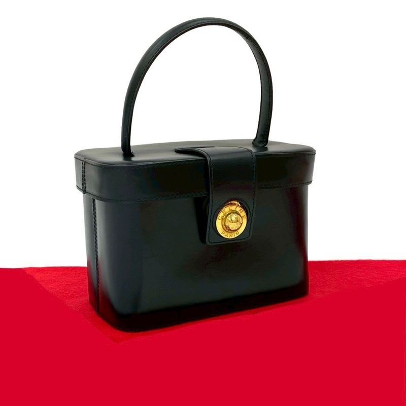 Celine Vintage Star Ball Hardware Leather Vanity Bag Handbag — view 2