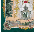 Hermes Scarf Silk Carre 90 Sanssoucy Palace Green — view 4