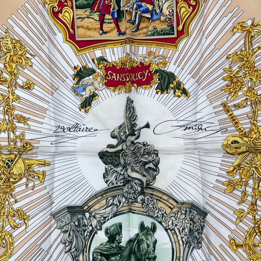 Hermes Scarf Silk Carre 90 Sanssoucy Palace Green — view 6