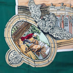 Hermes Scarf Silk Carre 90 Sanssoucy Palace Green — view 8