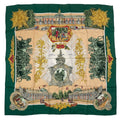 Hermes Scarf Silk Carre 90 Sanssoucy Palace Green