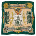 Hermes Scarf Silk Carre 90 Sanssoucy Palace Green
