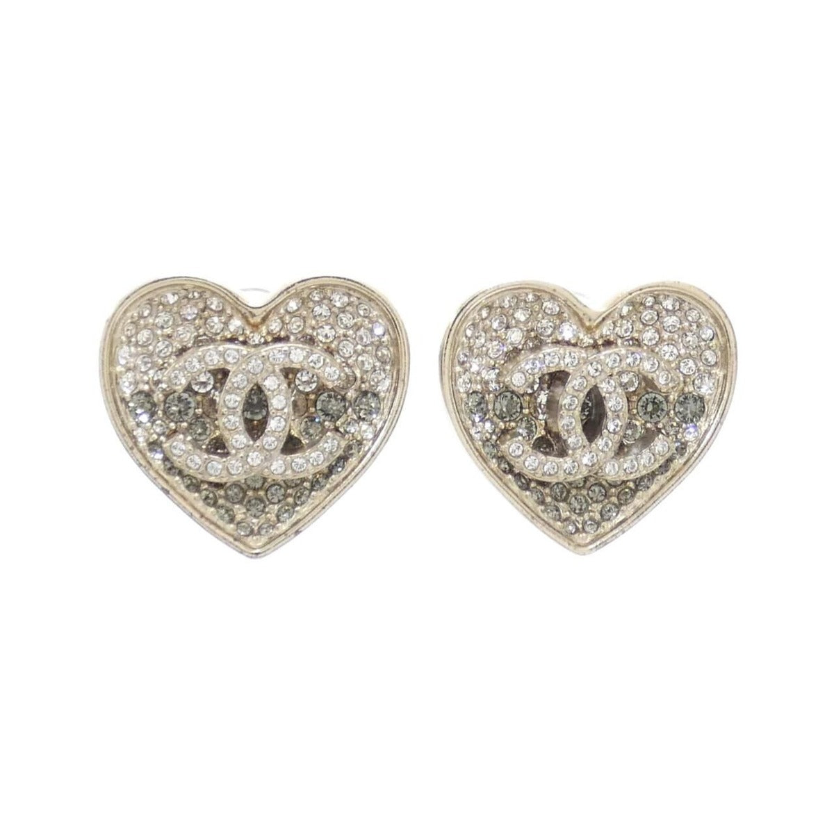 Chanel Earrings Gold Crystal