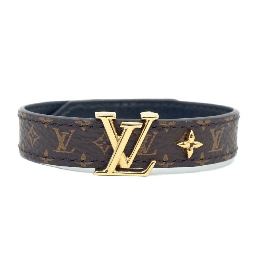 Louis Vuitton Bracelet LV Iconic 17 Brown Monogram Gold