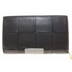 Bottega Veneta Cassette Zip Around Wallet Round Zip Leather Black Aa — view 2