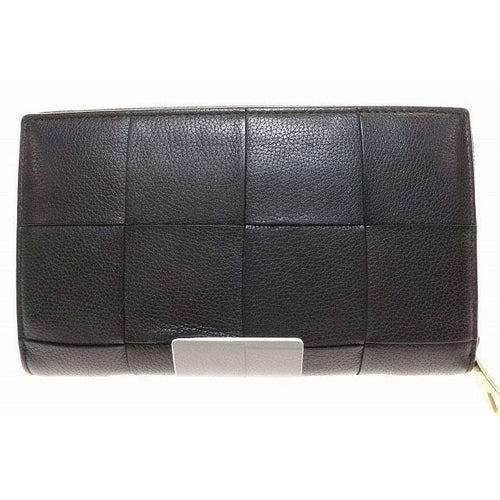 Bottega Veneta Cassette Zip Around Wallet Round Zip Leather Black Aa — view 2