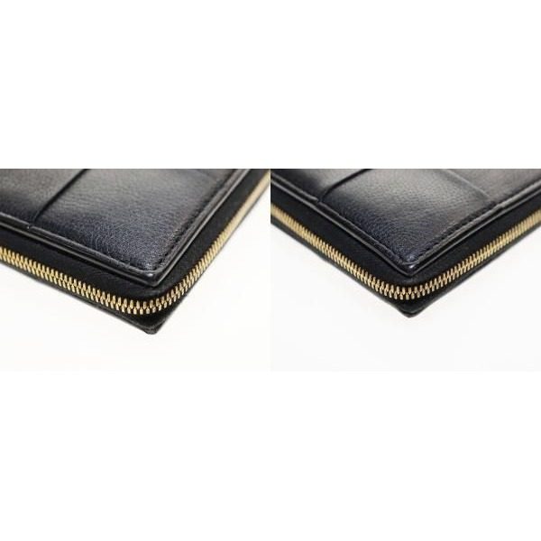 Bottega Veneta Cassette Zip Around Wallet Round Zip Leather Black Aa — view 5
