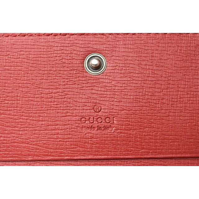 Gucci Mini Wallet Card Case Fold Blooms Flower Print Leather Cherry — view 4