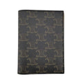Celine Triomphe Passport Case Dark Brown Notebook Cover Accessories