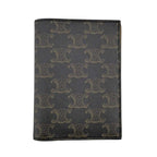 Celine Triomphe Passport Case Dark Brown Notebook Cover Accessories