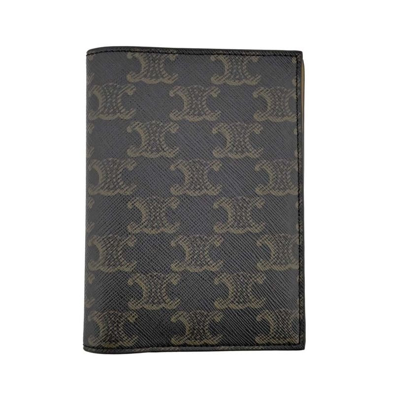 Celine Triomphe Passport Case Dark Brown Notebook Cover Accessories — view 2