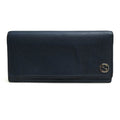 Gucci Wallet Men Leather Blue Interlocking G with Coin Purse